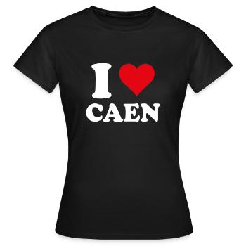 I Love Caen Gift Tourism - Women's T-Shirt - black - Front - AI Model Female 172 dark (172cm)