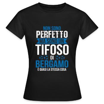 Bergame Bergamaschi Football Fan Cadeau Football - T-shirt Femme - noir - Devant - AI Model Female 172 dark (172cm)