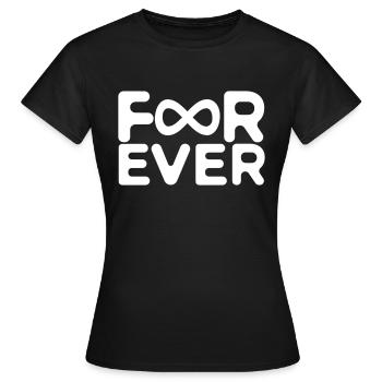 pour toujours pour toujours - T-shirt Femme - noir - Devant - AI Model Female 172 dark (172cm)