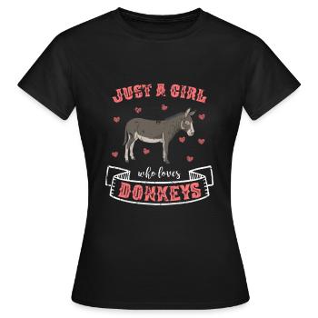 Esel Landei Mädchen - Frauen T-Shirt - Schwarz - Vorne - AI Model Female 172 dark (172cm)