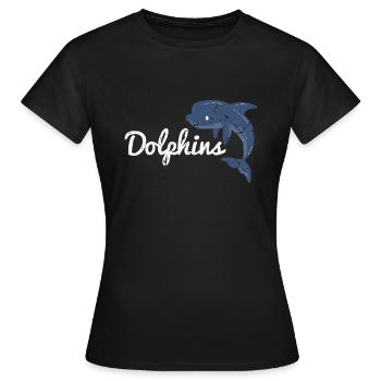Delphin - Frauen T-Shirt - Schwarz - Vorne - AI Model Female 172 dark (172cm)