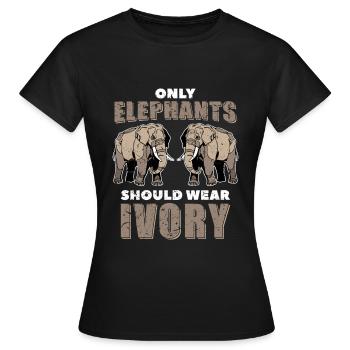 Elephant ivory - Women's T-Shirt - black - Front - AI Model Female 172 dark (172cm)