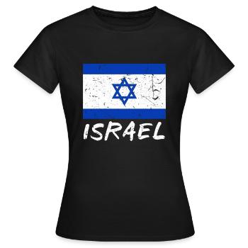 Israël - T-shirt Femme - noir - Devant - AI Model Female 172 dark (172cm)