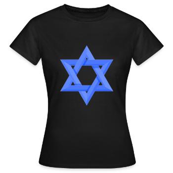 Israel Davidstern - Frauen T-Shirt - Schwarz - Vorne - AI Model Female 172 dark (172cm)