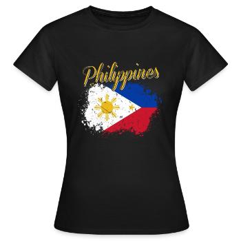 Philippines Philippine - T-shirt Femme - noir - Devant - AI Model Female 172 dark (172cm)