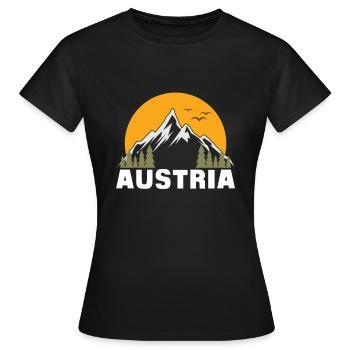 Autriche - T-shirt Femme - noir - Devant - AI Model Female 172 dark (172cm)