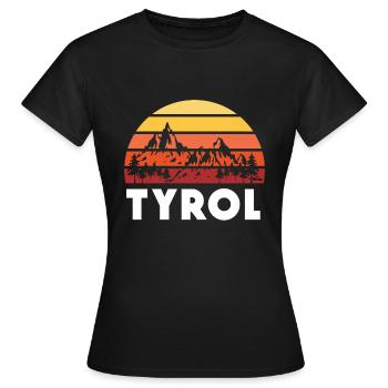 Tirol - Frauen T-Shirt - Schwarz - Vorne - AI Model Female 172 dark (172cm)