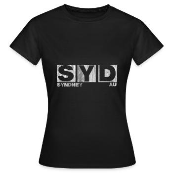 Sydney - T-shirt Femme - noir - Devant - AI Model Female 172 dark (172cm)