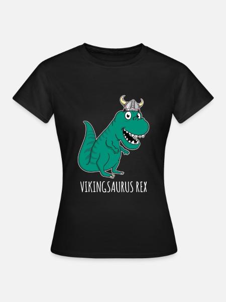 Wikinger Finnland Dino - Frauen T-Shirt - Schwarz