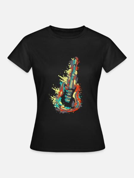 Gitarre Rock'n'Roll - Frauen T-Shirt - Schwarz