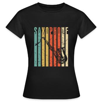 Saxophone Solo - T-shirt Femme - noir - Devant - AI Model Female 172 dark (172cm)