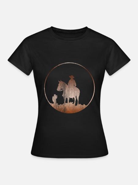 Cowboy - Frauen T-Shirt - Schwarz
