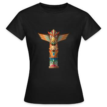 Indianer Marterpfahl - Frauen T-Shirt - Schwarz - Vorne - AI Model Female 172 dark (172cm)