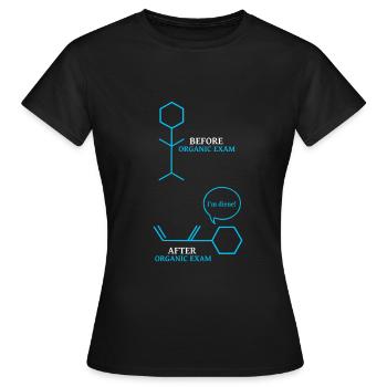 Examen de chimie - T-shirt Femme - noir - Devant - AI Model Female 172 dark (172cm)