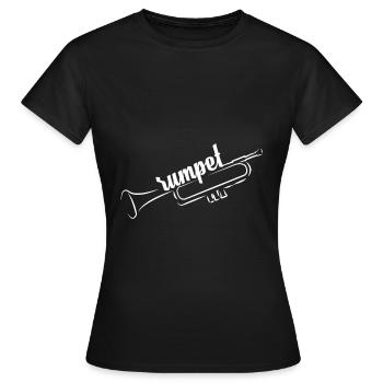 Trumpet wind instrument - Women's T-Shirt - black - Front - AI Model Female 172 dark (172cm)