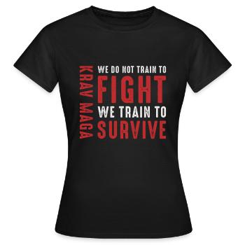 Krav Maga defense - Women's T-Shirt - black - Front - AI Model Female 172 dark (172cm)