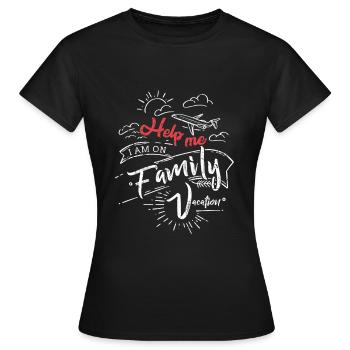 Familie Familienurlaub - Frauen T-Shirt - Schwarz - Vorne - AI Model Female 172 dark (172cm)