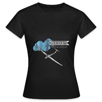 Pilote de vol à voile - T-shirt Femme - noir - Devant - AI Model Female 172 dark (172cm)