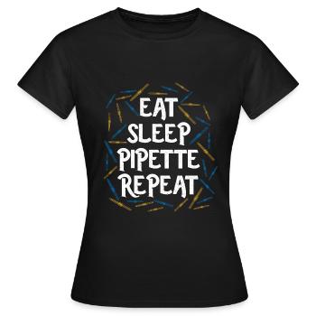 Biology research - Women's T-Shirt - black - Front - AI Model Female 172 dark (172cm)
