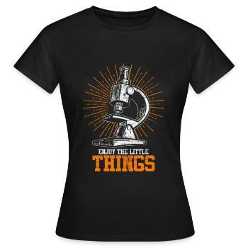 Biology microscope - Women's T-Shirt - black - Front - AI Model Female 172 dark (172cm)