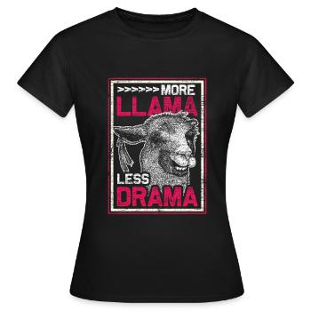 lama - Women's T-Shirt - black - Front - AI Model Female 172 dark (172cm)