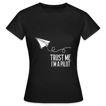 pilote - T-shirt Femme - noir - Devant - AI Model Female 172 dark (172cm)
