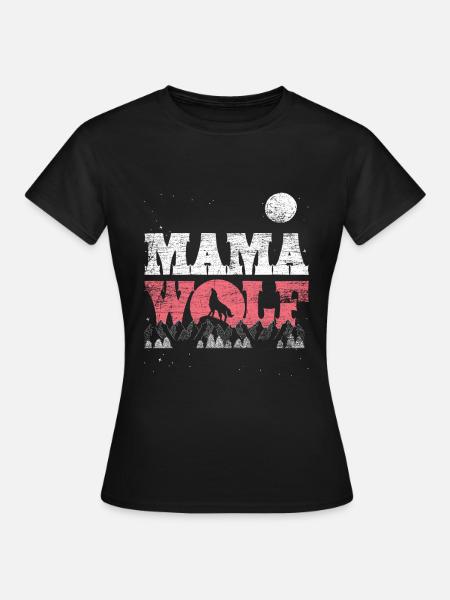 Wolf Mama - Frauen T-Shirt - Schwarz