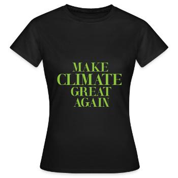 Klimawandel Klima - Frauen T-Shirt - Schwarz - Vorne - AI Model Female 172 dark (172cm)