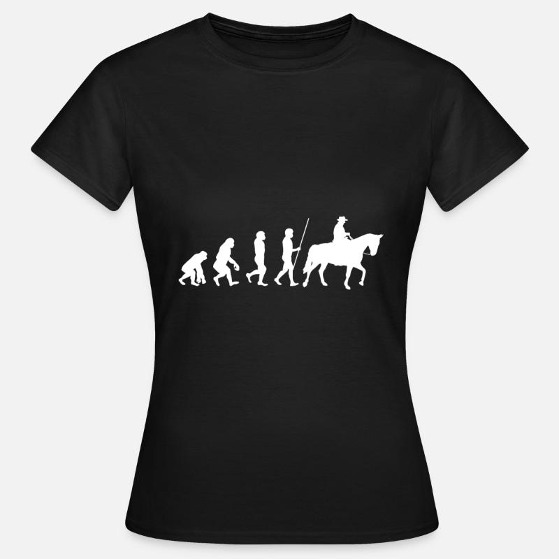 Evolution Reiter - Frauen T-Shirt - Schwarz