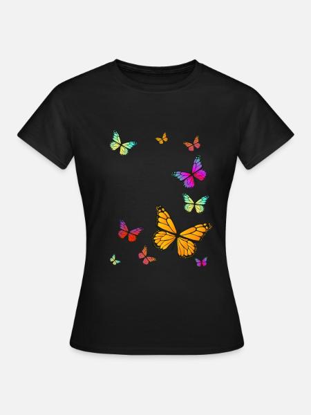 Schmetterlinge Flügel - Frauen T-Shirt - Schwarz