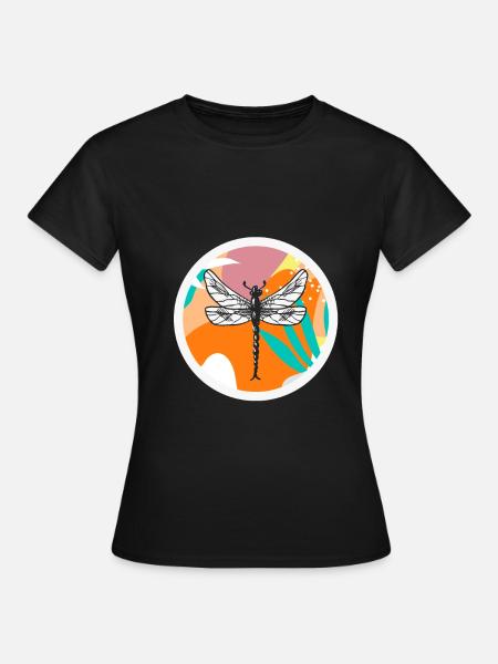 Libelle Tierliebhaber - Frauen T-Shirt - Schwarz