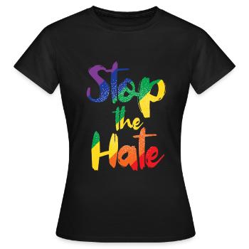 LGBT - T-shirt Femme - noir - Devant - AI Model Female 172 dark (172cm)