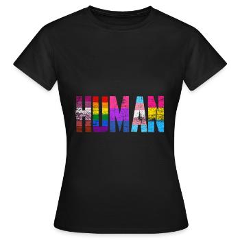 LGBT - T-shirt Femme - noir - Devant - AI Model Female 172 dark (172cm)