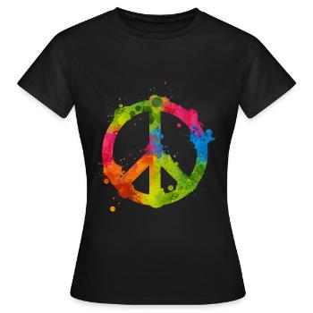 Symbole de paix - T-shirt Femme - noir - Devant - AI Model Female 172 dark (172cm)