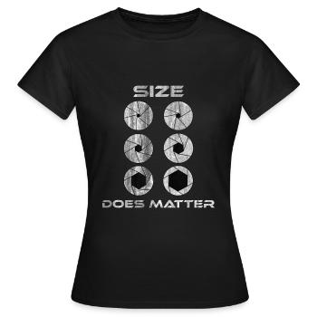photography - Women's T-Shirt - black - Front - AI Model Female 172 dark (172cm)