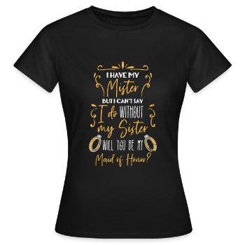 Demoiselle d’honneur - T-shirt Femme - noir - Devant - AI Model Female 172 dark (172cm)