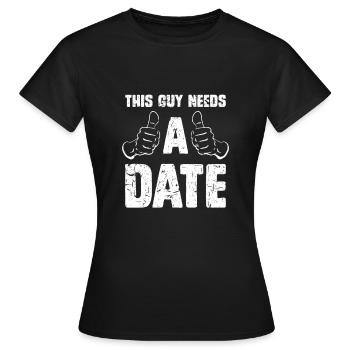single - Women's T-Shirt - black - Front - AI Model Female 172 dark (172cm)