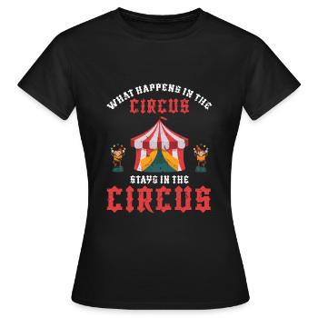 Surprise de cirque - T-shirt Femme - noir - Devant - AI Model Female 172 dark (172cm)