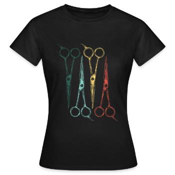 Friseur Haare - Frauen T-Shirt - Schwarz - Vorne - AI Model Female 172 dark (172cm)