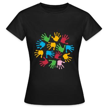 Jardin d’enfants bricolage - T-shirt Femme - noir - Devant - AI Model Female 172 dark (172cm)
