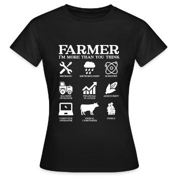 Qualités paysannes - T-shirt Femme - noir - Devant - AI Model Female 172 dark (172cm)