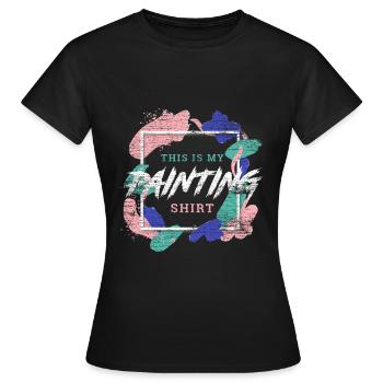 Maler - Frauen T-Shirt - Schwarz - Vorne - AI Model Female 172 dark (172cm)