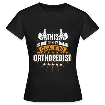Métier orthopédiste - T-shirt Femme - noir - Devant - AI Model Female 172 dark (172cm)