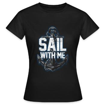 Segeln Erfahrung - Frauen T-Shirt - Schwarz - Vorne - AI Model Female 172 dark (172cm)
