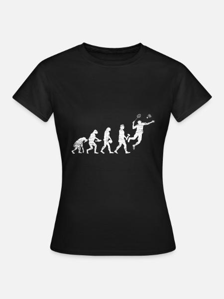 Evolution Badminton - Frauen T-Shirt - Schwarz