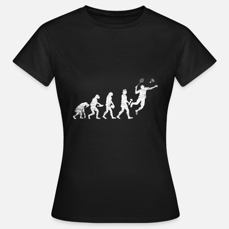 Evolution du badminton - T-shirt Femme - noir