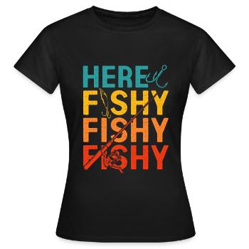 Hameçon de pêche - T-shirt Femme - noir - Devant - AI Model Female 172 dark (172cm)