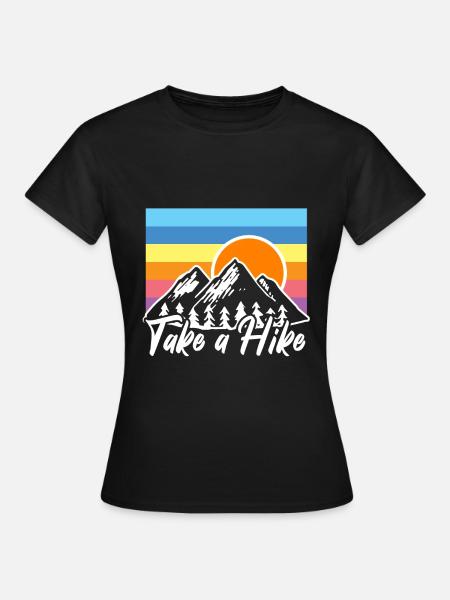 Wandern Wanderung - Frauen T-Shirt - Schwarz