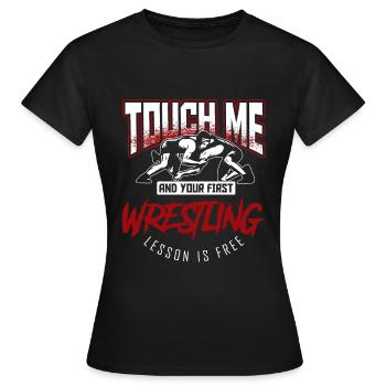 Wrestling - Frauen T-Shirt - Schwarz - Vorne - AI Model Female 172 dark (172cm)