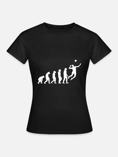 Volleyball Evolution - Frauen T-Shirt - Schwarz